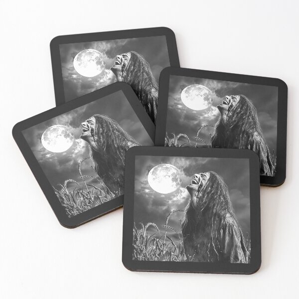 Item preview, Screaming Woman Beneath the Full Moon – Gothic Horror Art designed and sold by inkoutninja.