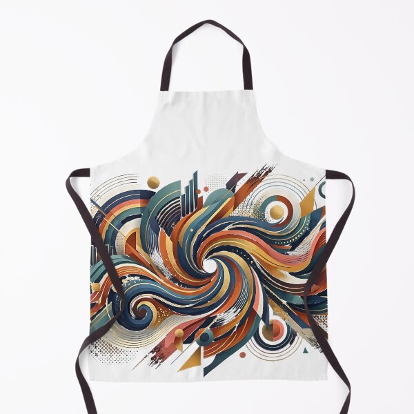 Item preview, Golden Vortex Wave and Coral Geometric Abstract Art designed and sold by dytf79.