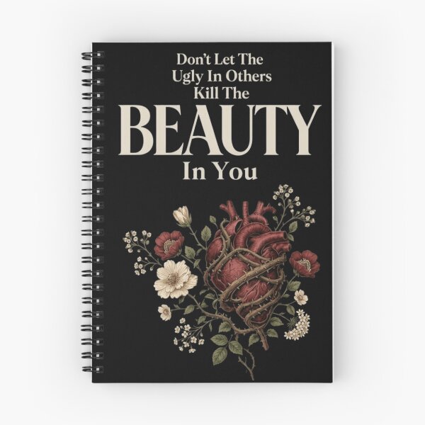 Item preview, Don't Let The Ugly In Others Kill The Beauty In You - Floral Anatomical Heart Aesthetic designed and sold by haitrieuic96.