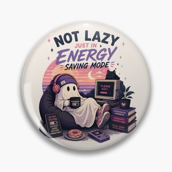 Item preview, Not Lazy Just Energy Saving Mode designed and sold by MidnightCache.