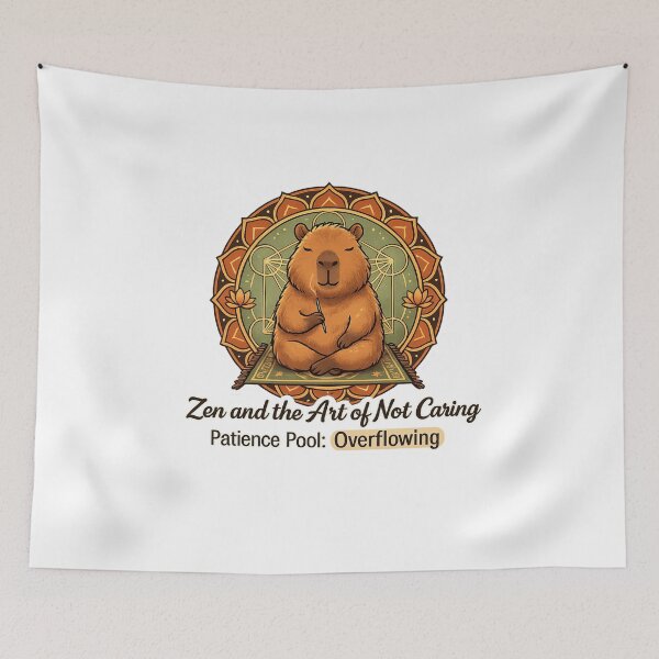 Item preview, Meditating Capybara Zen Art of Not Caring designed and sold by Rama KLK.