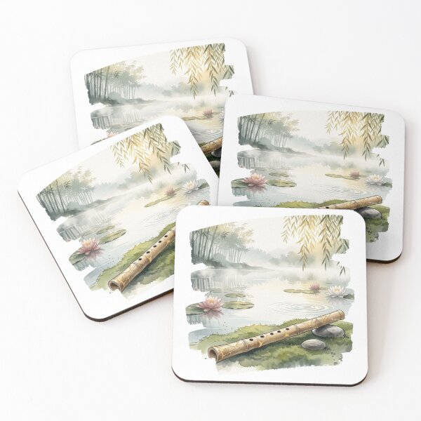 Item preview, Bamboo Flute Serenity | Lotus Pond designed and sold by NatureHarmony16.