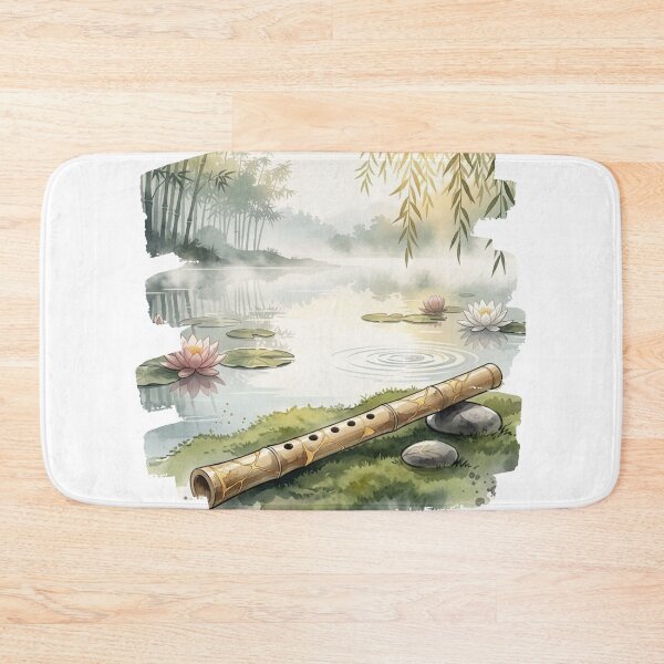 Item preview, Bamboo Flute Serenity | Lotus Pond designed and sold by NatureHarmony16.
