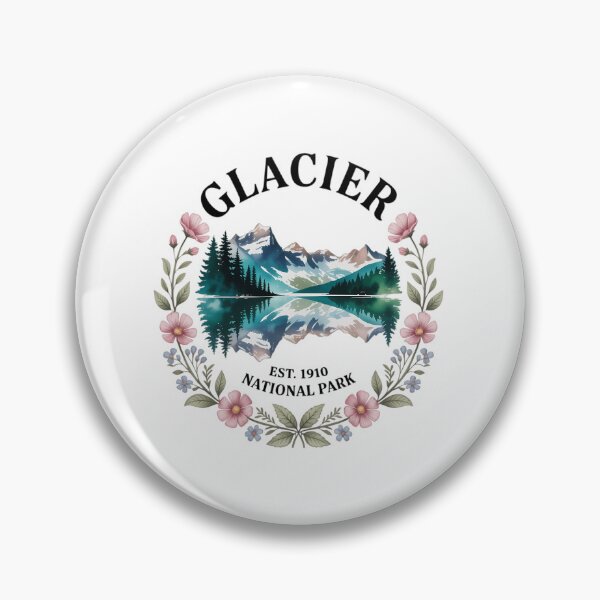 Item preview, Floral Glacier National Park Hiking Camping Outdoor designed and sold by SapfireStuArt.