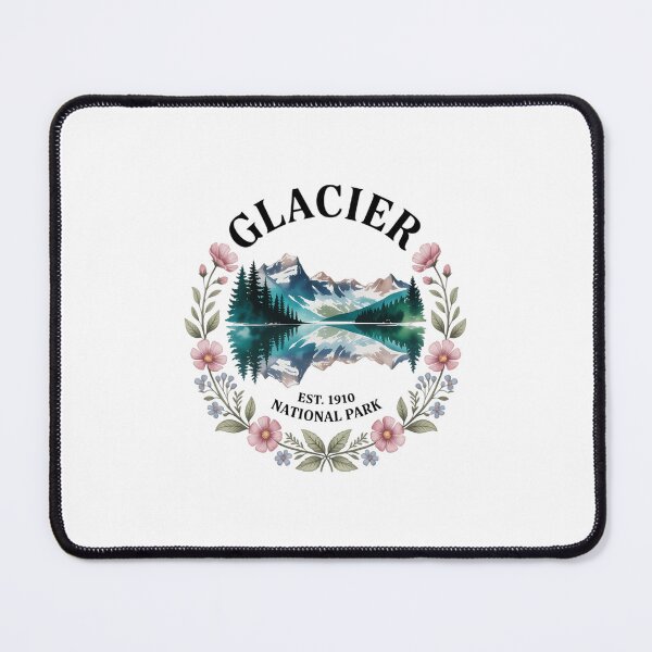 Item preview, Floral Glacier National Park Hiking Camping Outdoor designed and sold by SapfireStuArt.