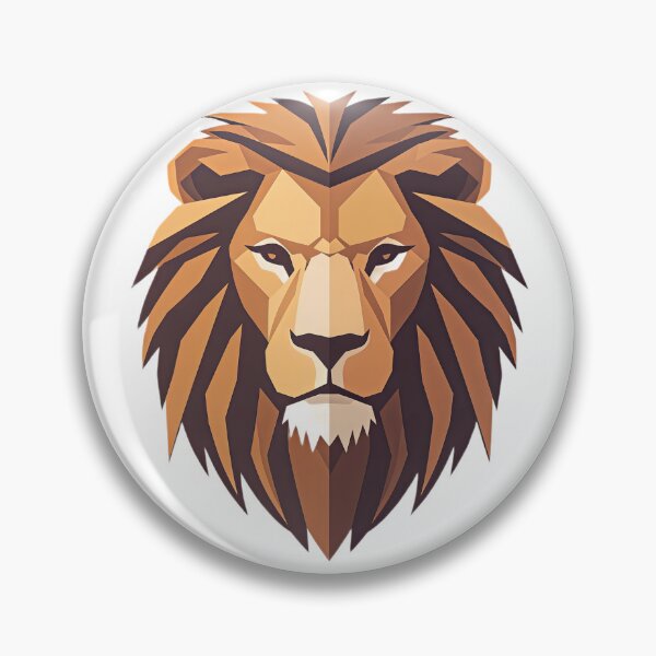 Item preview, Low-Poly Geometric Lion – Modern Faceted Wildlife Portrait designed and sold by Artisan Finds Online.
