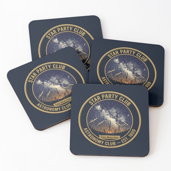Item preview, Star Party Club Astronomy Vintage Badge Est 1609 designed and sold by CalmCapy Co.
