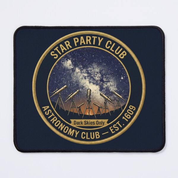 Item preview, Star Party Club Astronomy Vintage Badge Est 1609 designed and sold by CalmCapy Co.