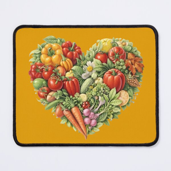 Item preview, ⁠Aesthetic Organic Vegetable Harvest Heart Shaped Garden Illustration⁠ designed and sold by Teenidesign .