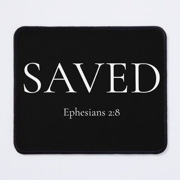 Item preview, Saved | Ephesians 2:8 | Minimalist Christian Bible Verse Typography by All43 designed and sold by All43.