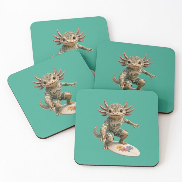 Item preview, Cool Surfing Axolotl Beach Vibes designed and sold by MonsoonInkX.