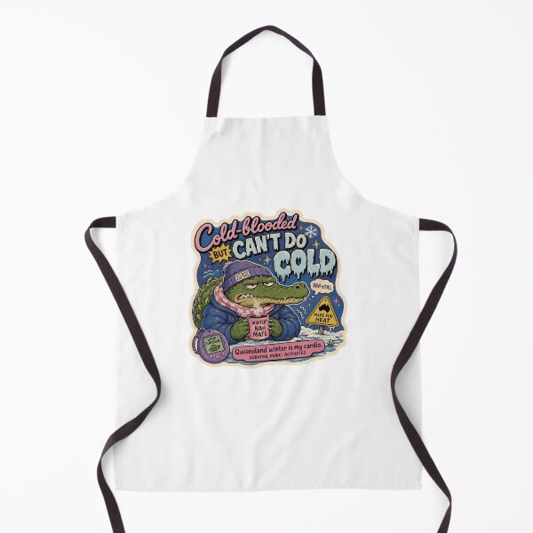 Item preview, Cold Blooded Funny Queensland Winter Crocodile Aussie Survival Mode designed and sold by Yellowriversss.
