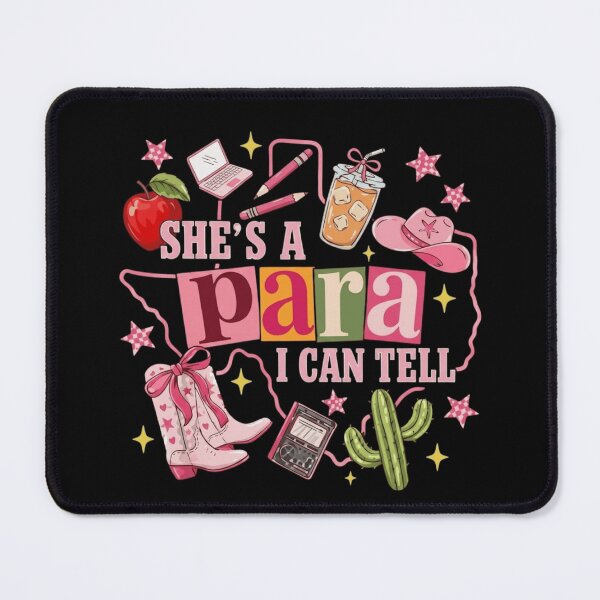 Item preview, She's A Para I Can Tell Western Paraprofessional Teacher Aide Pink Cowgirl Design designed and sold by haitrieuic96.