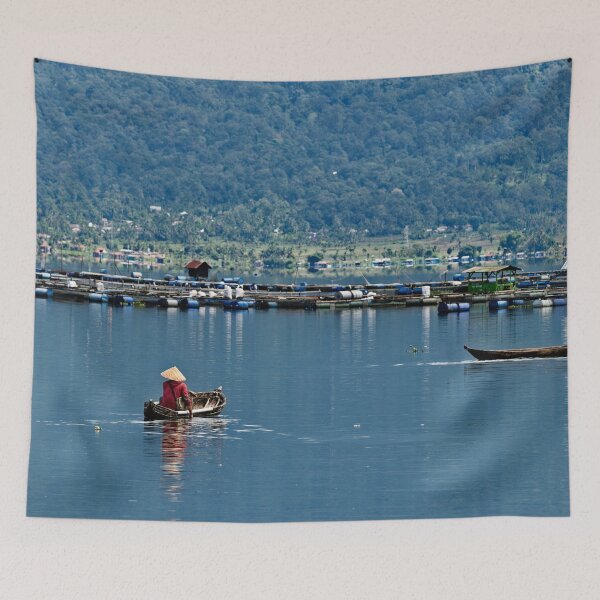 Item preview, Traditional fisherman in a dugout canoe on the lake designed and sold by franck380.