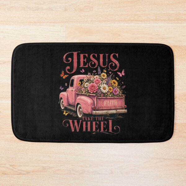 Item preview, Jesus Take The a Wheel Truck God Believer Pink Flower Christ designed and sold by OlakunleOloroz.