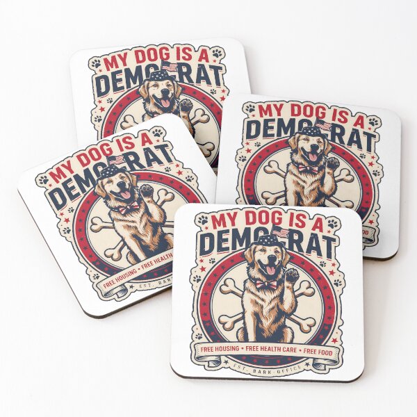 Item preview, My Dog Is a Democrat Funny Patriotic Dog Humor designed and sold by OlizaPrint.