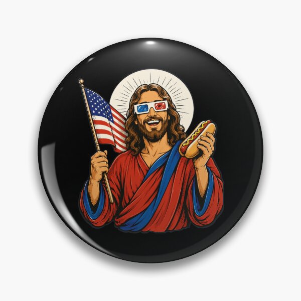 Item preview, Jesus USA American Christian Patriotic Hotdog designed and sold by OlakunleOloroz.