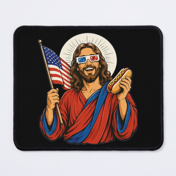 Item preview, Jesus USA American Christian Patriotic Hotdog designed and sold by OlakunleOloroz.