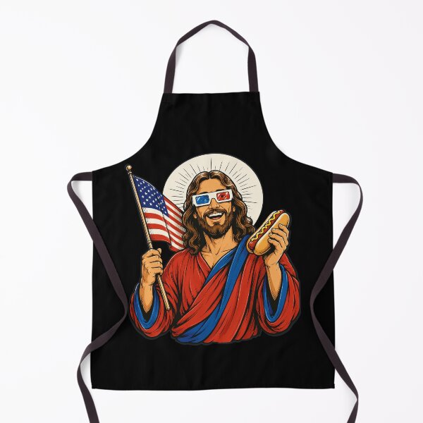 Item preview, Jesus USA American Christian Patriotic Hotdog designed and sold by OlakunleOloroz.