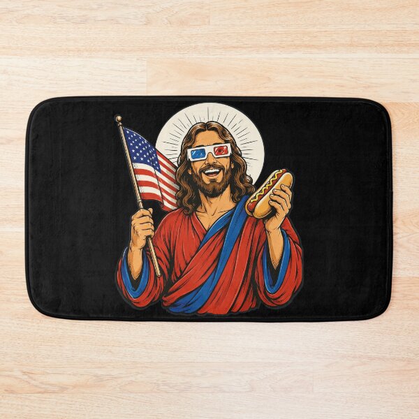 Item preview, Jesus USA American Christian Patriotic Hotdog designed and sold by OlakunleOloroz.