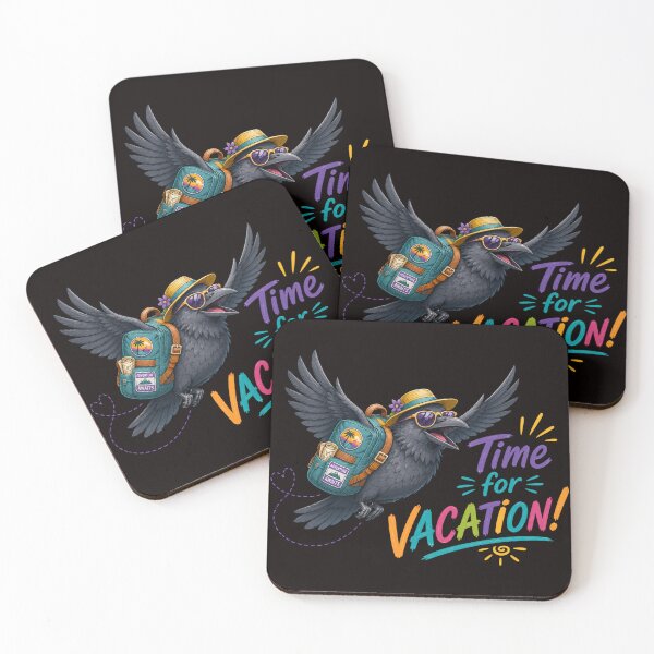 Item preview, Time for Vacation! – Funny Traveling Crow Adventure Design designed and sold by Tadeusz1.