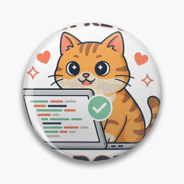 Item preview, Purr Review Approved Cute Coding Cat designed and sold by Bianca Oltean.