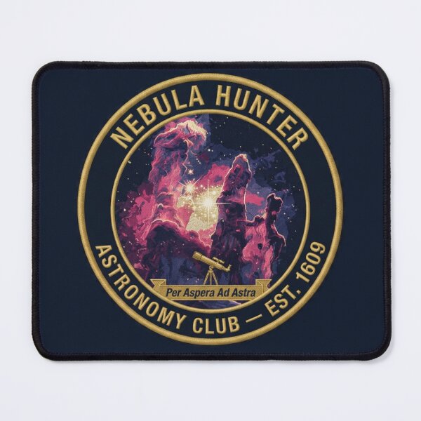 Item preview, Nebula Hunter Astronomy Club Vintage Badge Est 1609 designed and sold by CalmCapy Co.