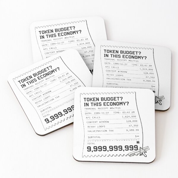 Item preview, Token Budget In This Economy Tech Receipt Humor designed and sold by Bianca Oltean.
