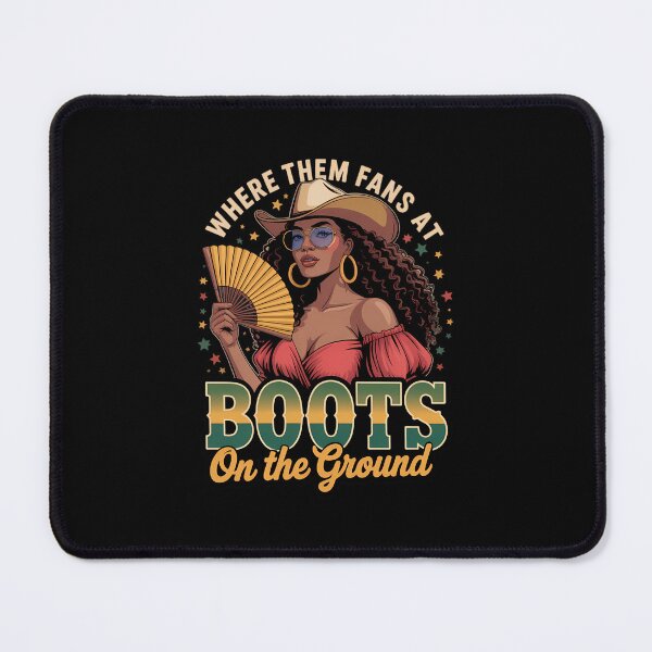 Item preview, Boots On The Ground Juneteenth Cowgirl Where Them Fans At designed and sold by SapfireStuArt.