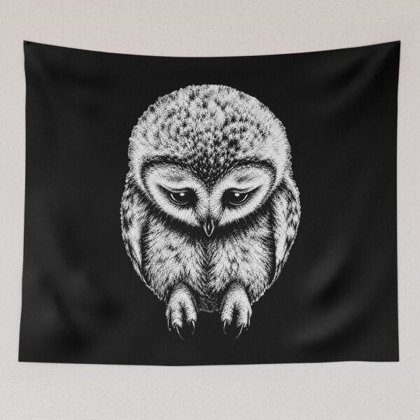 Item preview, Sad owl Vintage Engraving Style Graphic T-Shirt designed and sold by Sivallus.