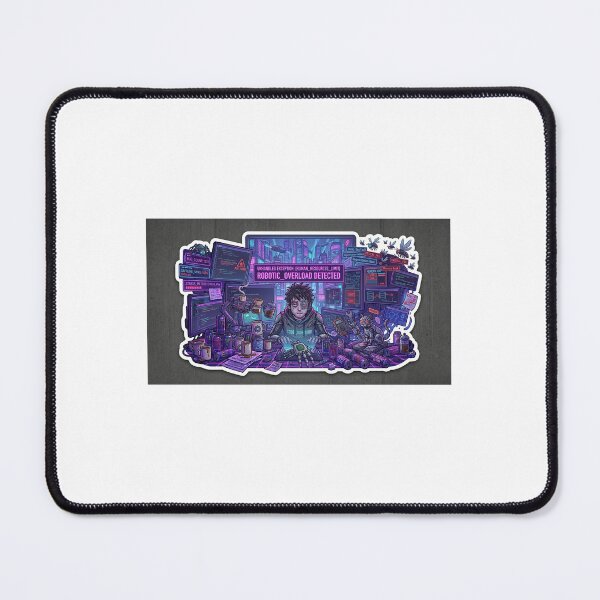 Item preview, Robotic Overload Detected | Funny Programmer Sticker designed and sold by BrahmiArts.