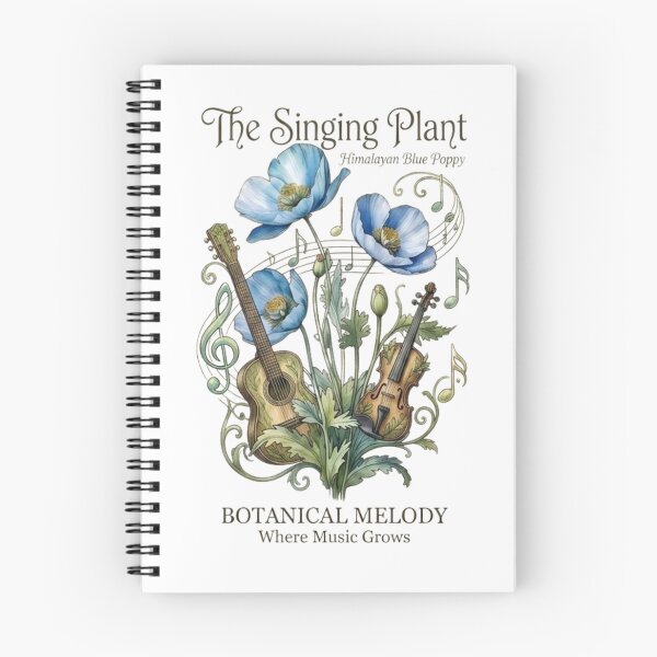 Item preview, The Singing Plant botanical melody T-shirt | floral guitar illustration designed and sold by SONOONDESIGN.