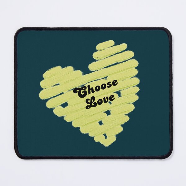 Item preview, Choose Love – Hand Painted Lime Green Heart Typography | Positive Inspirational Design designed and sold by VariusDesigns.