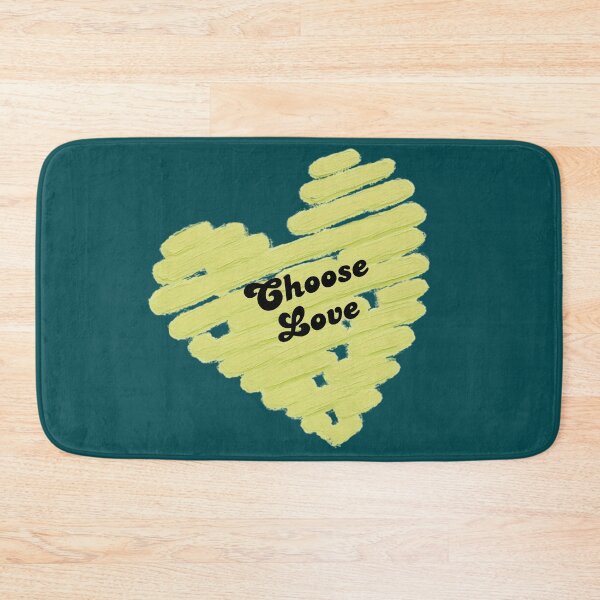 Item preview, Choose Love – Hand Painted Lime Green Heart Typography | Positive Inspirational Design designed and sold by VariusDesigns.