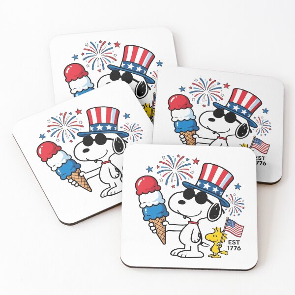 Item preview, Snoopy Patriotic Ice Cream Shirt | Peanuts Fourth of July | Woodstock USA Flag | Independence Day Summer Tee designed and sold by King KyLo.