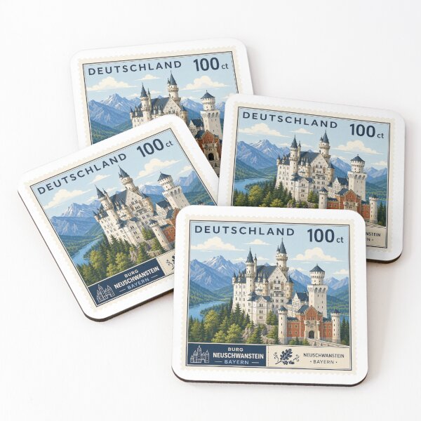 Item preview, Germany - Neuschwanstein Castle Stamp designed and sold by Myra365Art.