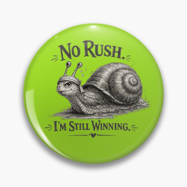 Item preview, No Rush I'm Still Winning Snail Sticker designed and sold by PremVerse.