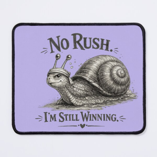 Item preview, No Rush I'm Still Winning Snail Sticker designed and sold by PremVerse.