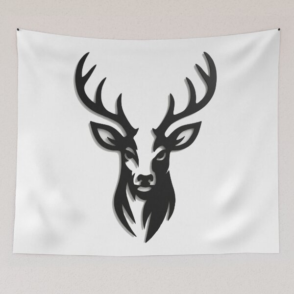 Item preview, Modern Stag Metal Wall Art – Minimalist Deer Head designed and sold by GG-Graphics.