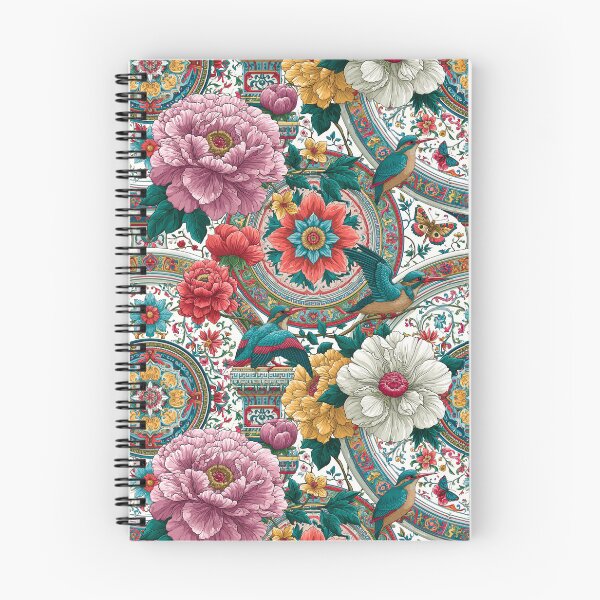 Item preview, Dense Maximalist Peony Bird And Plate Chinoiserie Pattern designed and sold by igraphixart.