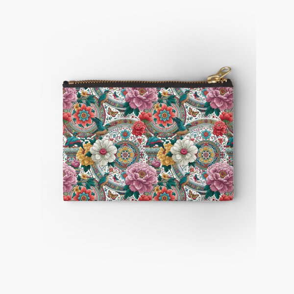 Item preview, Dense Maximalist Peony Bird And Plate Chinoiserie Pattern designed and sold by igraphixart.