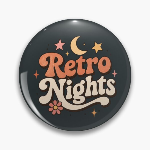 Item preview, Retro Nights Groovy Vintage Typography | Cute 70s Aesthetic Retro Quote Design designed and sold by Sanika arts .