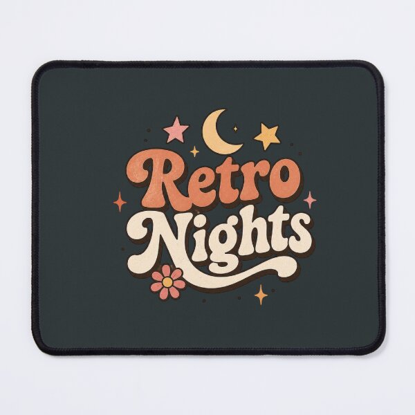 Item preview, Retro Nights Groovy Vintage Typography | Cute 70s Aesthetic Retro Quote Design designed and sold by Sanika arts .