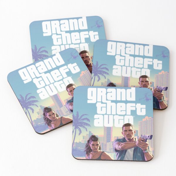 Item preview, Retro Vice City Gaming Poster - Neon Sunset Tropical Action Wall Art designed and sold by William Cano.