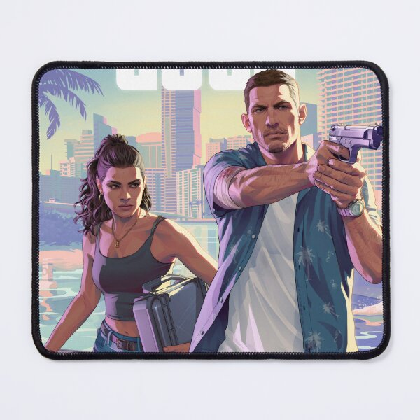 Item preview, Retro Vice City Gaming Poster - Neon Sunset Tropical Action Wall Art designed and sold by William Cano.