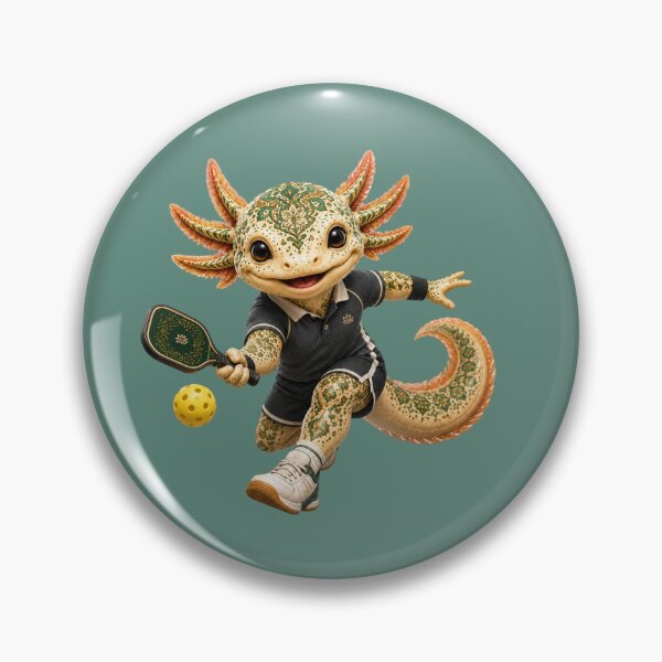 Item preview, Funny Axolotl Playing Pickleball designed and sold by MonsoonInkX.