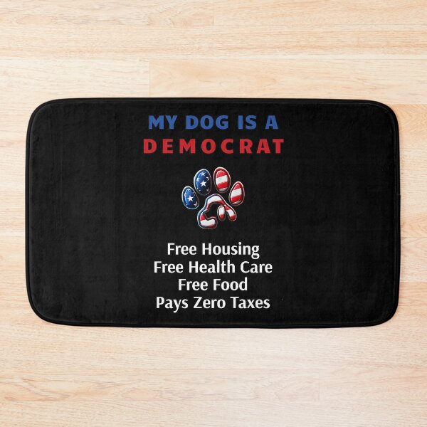 Item preview, My Dog is a Democrat, Political humor Dog Paw Patriotic T-Shirt designed and sold by DreamersDNArt.