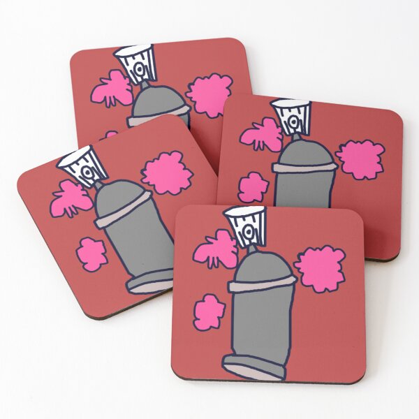 Item preview, Graffiti Spray Can Pink Paint Splash Doodle designed and sold by felixpalette.
