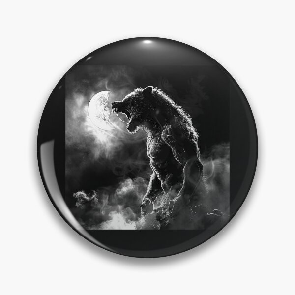 Item preview, Roaring Werewolf Beneath the Full Moon – Gothic Horror Art designed and sold by inkoutninja.