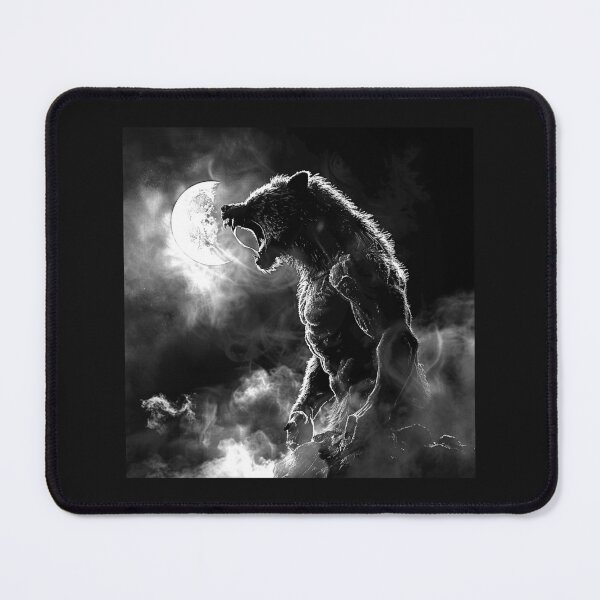 Item preview, Roaring Werewolf Beneath the Full Moon – Gothic Horror Art designed and sold by inkoutninja.